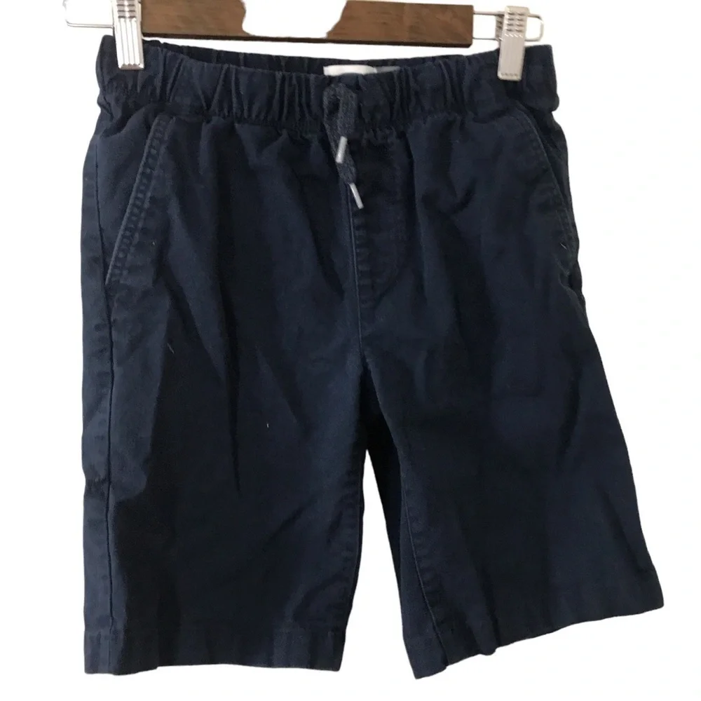 3/$15 boys kids navy blue elastic waist Bermuda uniform shorts